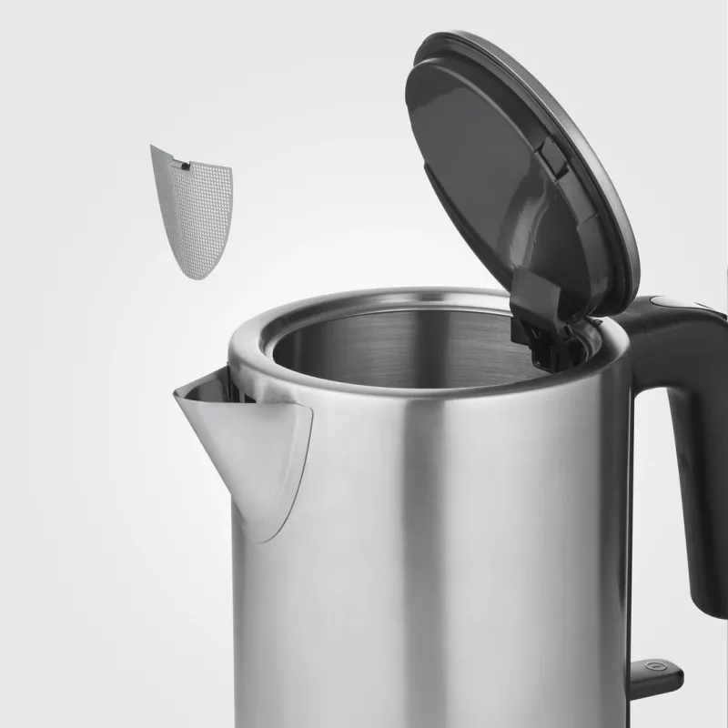 Severin WK 3489 elektriskā tējkanna 1 L 2400 W Melna, Sudraba