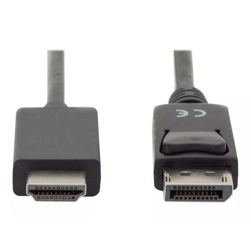 Adaptera kabelis DisplayPort 1.2 ar fiksatoru 4K 60Hz UHD DP/HDMI A M/M melns 2 m
