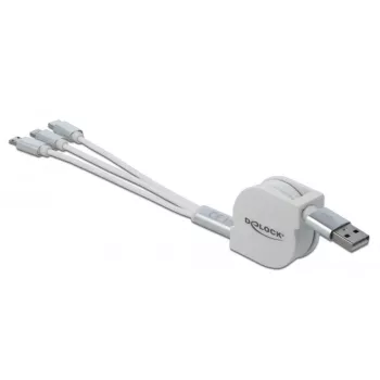 USB kabelis DeLOCK 85850 0.98m USB 2.0 USB A USB C/Micro-USB B/Lightning