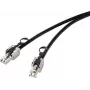 Renkforce RF-4538216 tīkla kabelis melns 0,5 m Cat6a S/FTP (S-STP)