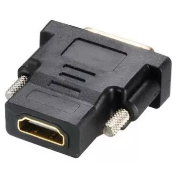 DVI-D – HDMI kabelis, melns