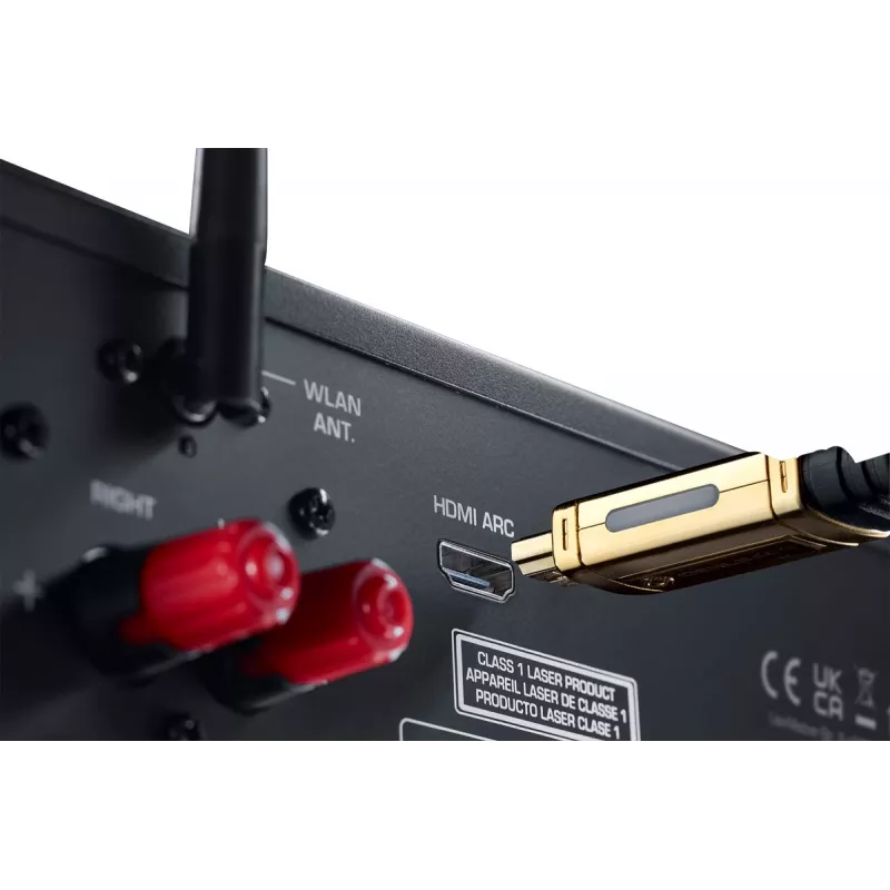 Stereo uztvērējs Magnat MC 400 — 2.0 kanāli, 40 W uz kanālu, CD atskaņotājs, Wi‑Fi, Bluetooth, DAB/FM, Ethernet (melns)