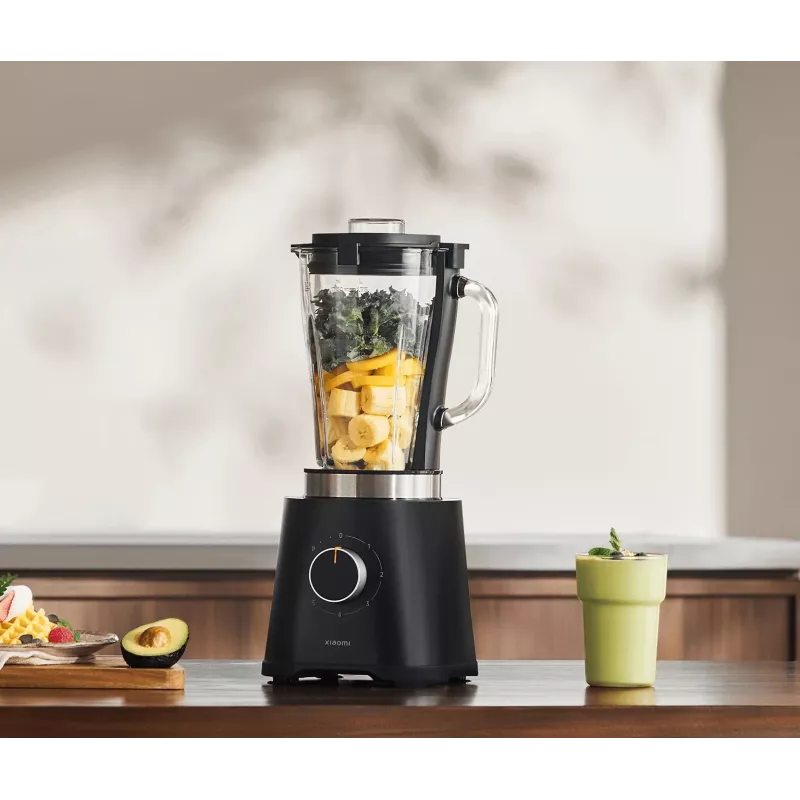 Blenderis Xiaomi BHR8936EU — 600 W, 1,75 L trauks, 5 ātrumi, rotācijas vadība, nerūsējošā tērauda asmeņi, melns