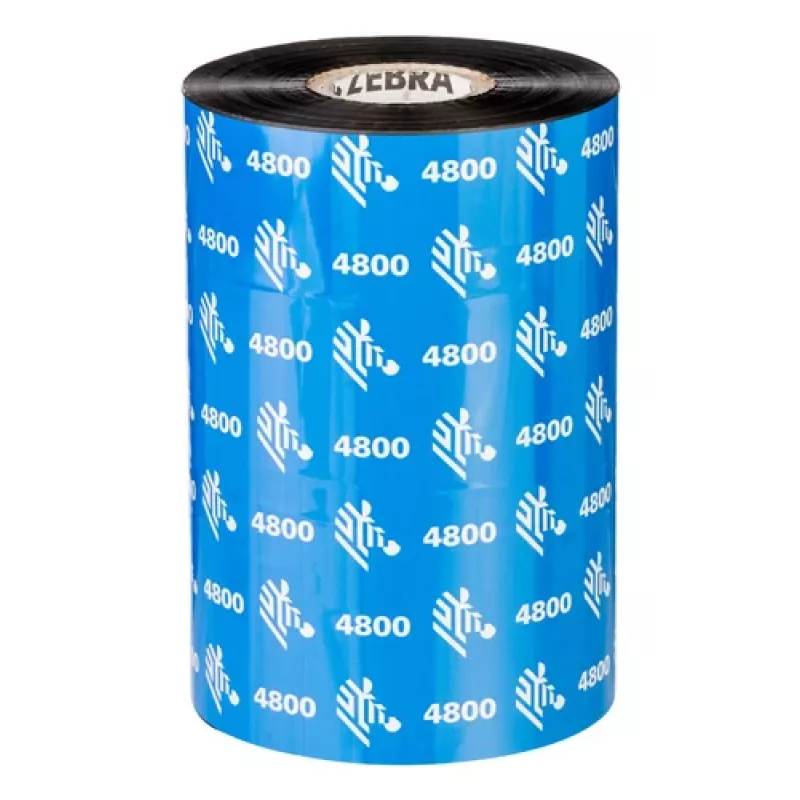Zebra 4800 Sveķu termolente 450 m Melna