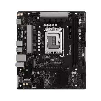 Mikro ATX mātesplate ASRock H810M-H — Intel H810, LGA 1851 (Socket V1), 2x DIMM DDR5, līdz 128 GB, M.2 un SATA III