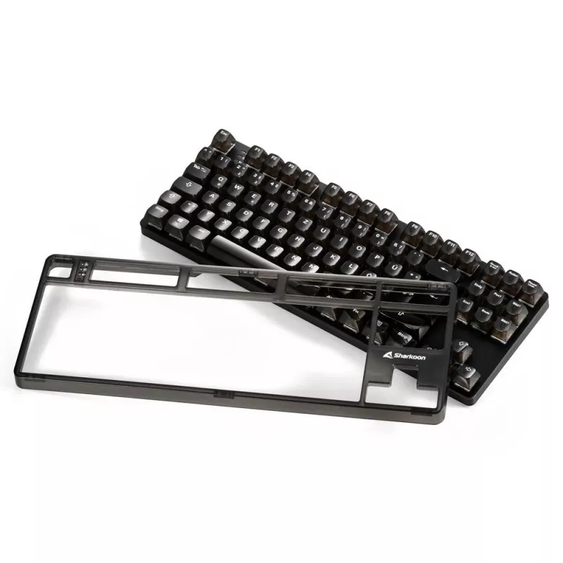 Mehāniskā spēļu tastatūra Sharkoon Crystal Shark Black DE ar RGB apgaismojumu