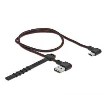 USB kabelis DeLOCK EASY-USB 2.0 Type-A vīrišķais uz Type-C vīrišķais 0,5m Melns