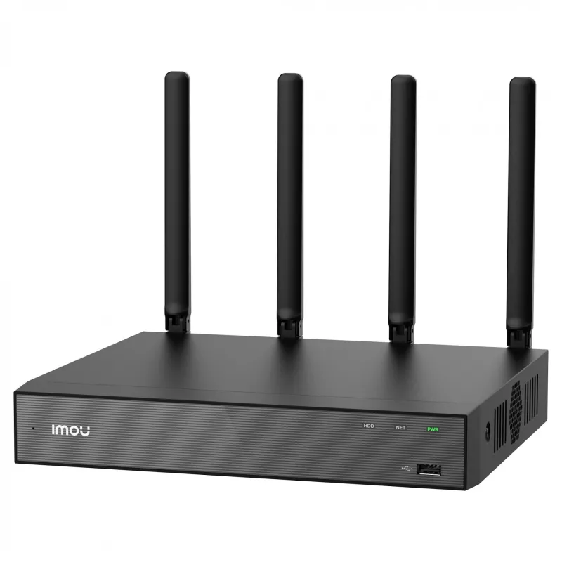 Tīkla video ierakstītājs IMOU N118W Melns — 18 kanāli, 4 kanālu atskaņošana, 3840×2160 maks., divjoslu Wi-Fi, SATA līdz 16 TB