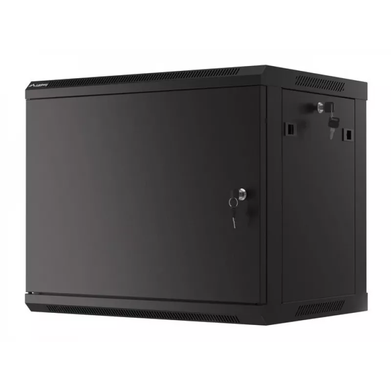 Sienas skapis Lanberg WF01-6409-00B 9U Melns