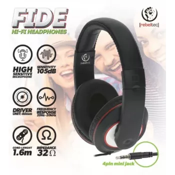 Rebeltec Fide Over-Ear vadu austiņas melnas