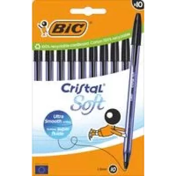 Stiķa lodīšu pildspalva BIC 516358 Melna 10 gab.