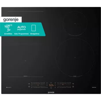 Gorenje GI6432BCWF Melna iebūvējamā 60 cm zonas indukcijas plīts ar 4 zonām