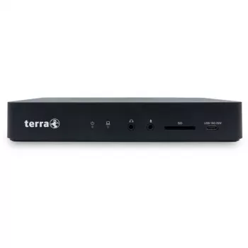 TERRA 1480375 klēpjdatora dokstacija/portu replicētājs Vadu USB 3.2 Gen 1 (3.1 Gen 1) Type-C Melns