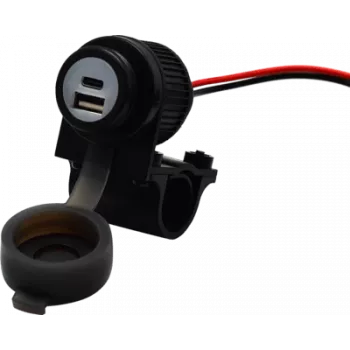 Albrecht Duo USB A+C ligzda motociklam 12/24V (73701)