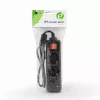 Gembird EG-PSU3-01 pagarinātājs 0.6 m 3 AC kontaktligzdas Iekštelpām Melns