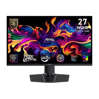 MSI MAG 273QP QD-OLED X24 26.5 inch monitors ar QD-OLED panel, 2560x1440, 240Hz, 0.03 ms, melns