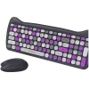 Bezvadu tastatūras un peles komplekts CANYON HSET-W6 Kitty Edition – violets