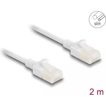 Tīkla kabelis DeLOCK RJ45 Cat.6A spraudnis-spraudnis 2m balts
