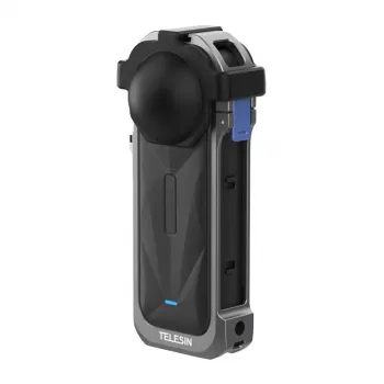 Aizsargājošs alumīnija futrālis Insta360 X5 no Telesin — cietais apvalks, modelis S6-FMS-19-TIS