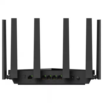 Cudy WR6500H galda bezvadu maršrutētājs — Divu joslu 2,4/5 GHz, Wi‑Fi 7 (802.11be), 5765 Mbps, 2,5GbE LAN, 5x RJ-45, 3x3 antenas, melns