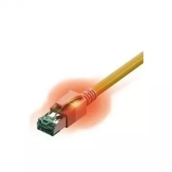 EasyLan DualBoot LED patch kabelis RJ45 S/FTP Cat.6A (Class EA) - ar saCon savienotāju - LSOH - dzeltens