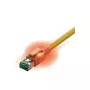 EasyLan DualBoot LED patch kabelis RJ45 S/FTP Cat.6A (Class EA) - ar saCon savienotāju - LSOH - dzeltens