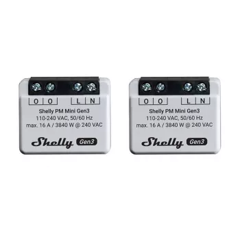 Smart slēdzis Shelly PM Mini Gen3 1P bezvadu 110-240V