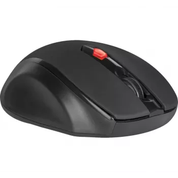 Bezvadu RF optiskā pele labai rokai DEFENDER ULTRA MM-315 — 1600 DPI, 6 pogas, USB uztvērējs, melna