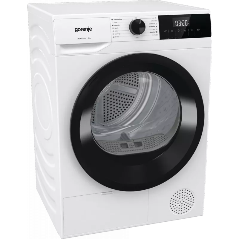 Gorenje žāvētājs D2HNE7E | Enerģijas klase E | Priekšējā ielāde | 7 kg | Siltumsūknis | LED | Dziļums 51 cm | Balts
