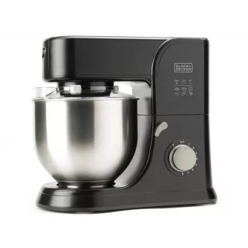 Virtuves kombains Black & Decker BXKM1001E 1000W, 5.2L nerūsējošā tērauda bļoda, 8 ātrumi, mīcīšanas un putošanas funkcijas