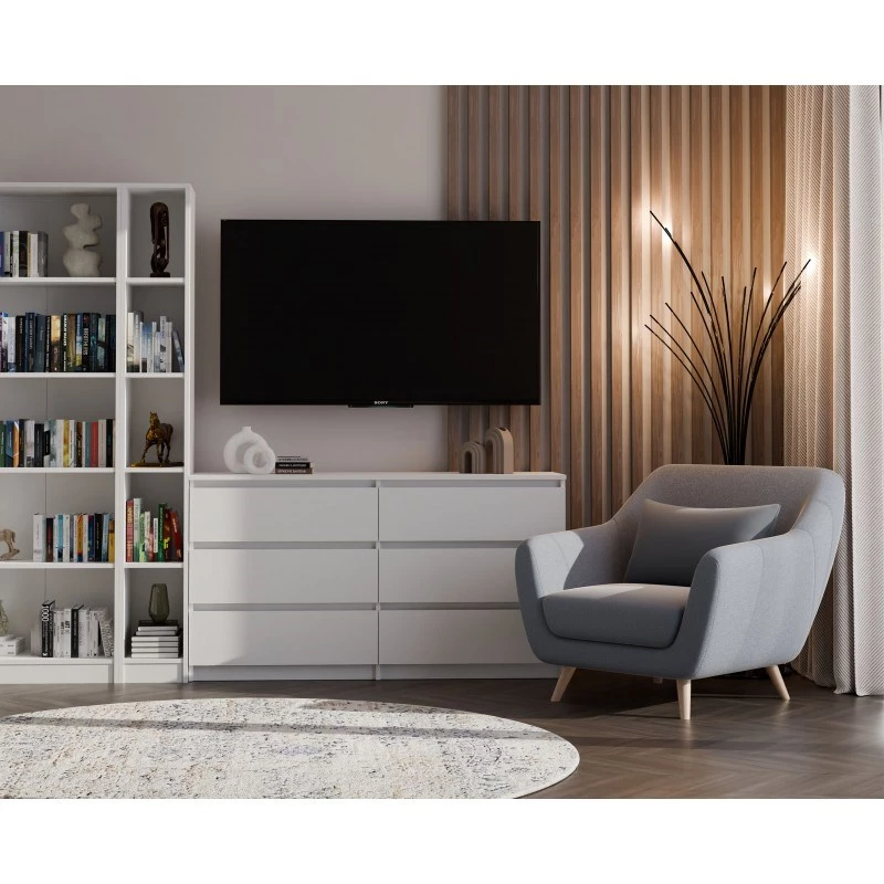 Plaukts REGAŁ R25 25 cm balts — viensekciju grāmatu plaukts