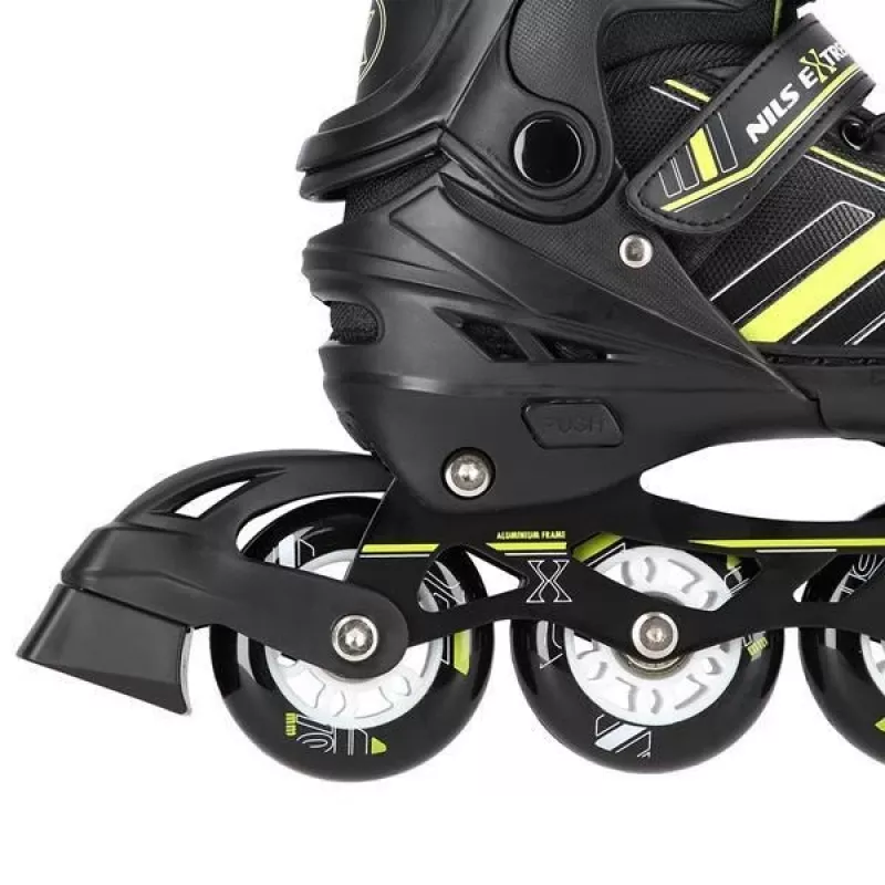 Nils Extreme NH18191 2IN1 Inline Skates MELNI/Laima IZM. L (39-43) Ar Maināmiem Hokeja Slidām