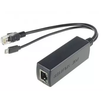 Microconnect MC-POESPLITTER tīkla sadalītājs Power over Ethernet (PoE) Melns