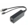 Microconnect MC-POESPLITTER tīkla sadalītājs Power over Ethernet (PoE) Melns