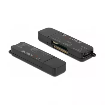 Karšu lasītājs DeLOCK SuperSpeed USB SD Micro SD MS