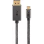 Goobay USB-C uz DisplayPort pīts kabelis 4K 60 Hz 3 m melns sudrabs (75709)