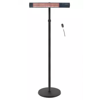 TunaBone Electric Standing Patio Heater, Single carbon golden tube | TB2580ST-01 | Patio sildītājs | 2500 W | Melns