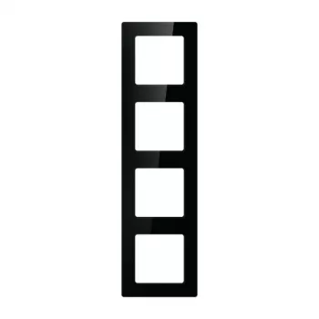 Rāmja siena 4 moduļiem Avatto N-TS10-Frame-B4 — melns, četrvietīgs montāžas rāmis slēdžiem/kontaktligzdām