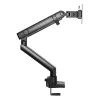 Monitora roka SILVERSTONE SST-ARM13 — viena monitora regulējama augstuma VESA stiprinājums, sudraba