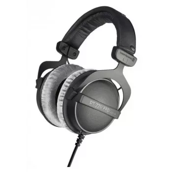 Studiju austiņas Beyerdynamic DT 770 PRO 80Ω — slēgtas, apvalka, 5–35000 Hz, 96 dB, 3,5 mm, apzeltīts savienotājs