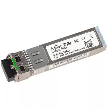 MikroTik S-55DLC80D SFP modulis, 1.25G, 1550nm, 80 km, rūpnieciskā temperatūra