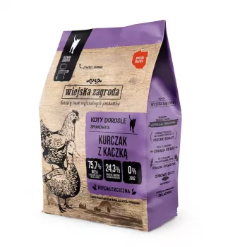 Wiejska Zagroda kaķu sausā barība, vista ar pīli, 400 g