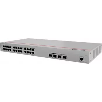 Slēdzis HUAWEI S220-24P4X — 24 x Gigabit RJ-45, 4 x SFP+, PoE, 1U pelēks