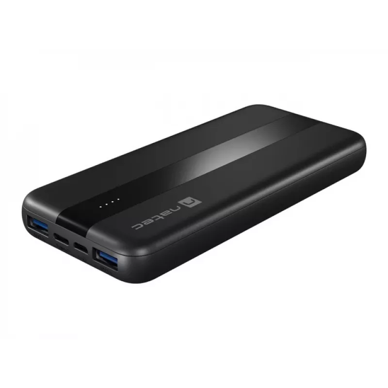 NATEC TREVI SLIM Q V2 Litija polimēra ārējais akumulators 10000 mAh Melns