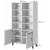 Shelving unit PAFOS 100x40x176.5 cm balts matēts