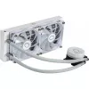 Šķidruma dzesēšanas komplekts Cooler Master MasterLiquid 240L Core ARGB White — 240 mm radiators, 120 mm ventilatori, atbalsta LGA1700/AM5/AM4 un vecākus ligzdas