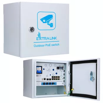 Pārvaldāms slēdzis Extralink Minos 8x RJ45 1000Mbps PoE 200W L2