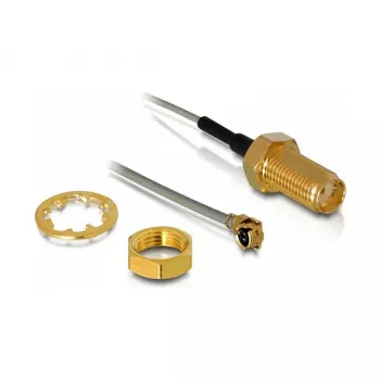 Antenas kabelis DeLOCK 88418 I-PEX M uz SMA F, 0,5 m, melns