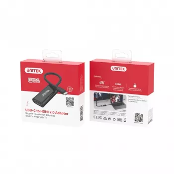 UNITEK V1421A USB grafiskais adapteris Melns