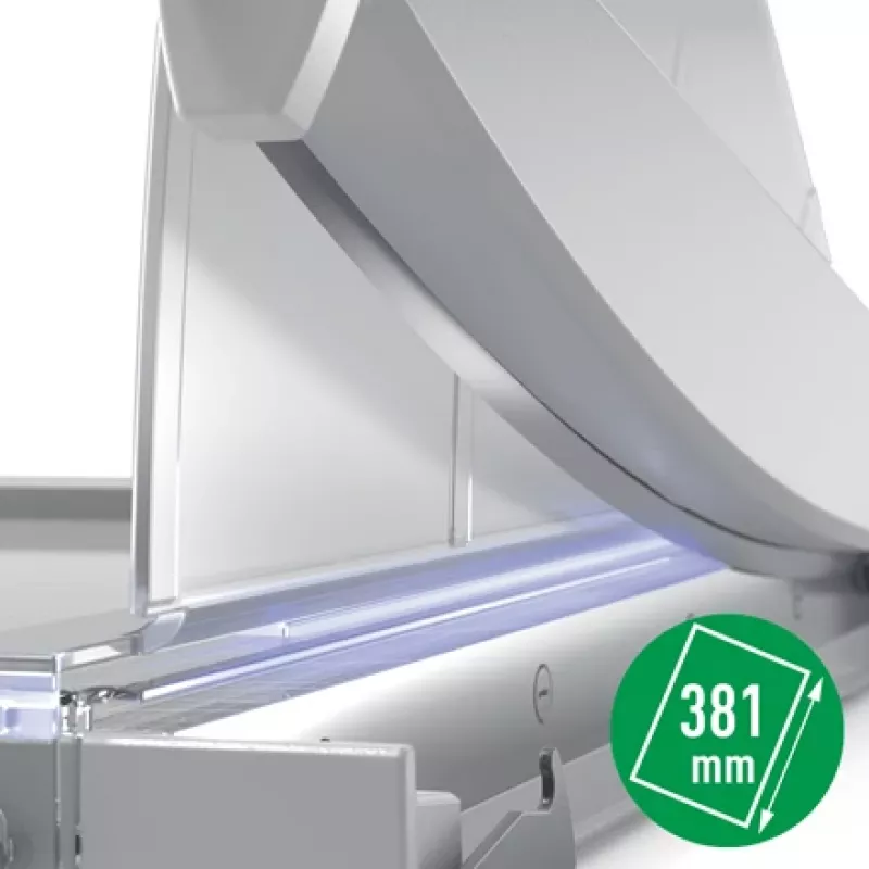 Leitz Precision Office Papīra Griezējs A4+, 15 loksnes, Manuālā skava, Nerūsējošais tērauds, A4 Maxi, 80 g/m², Stikls